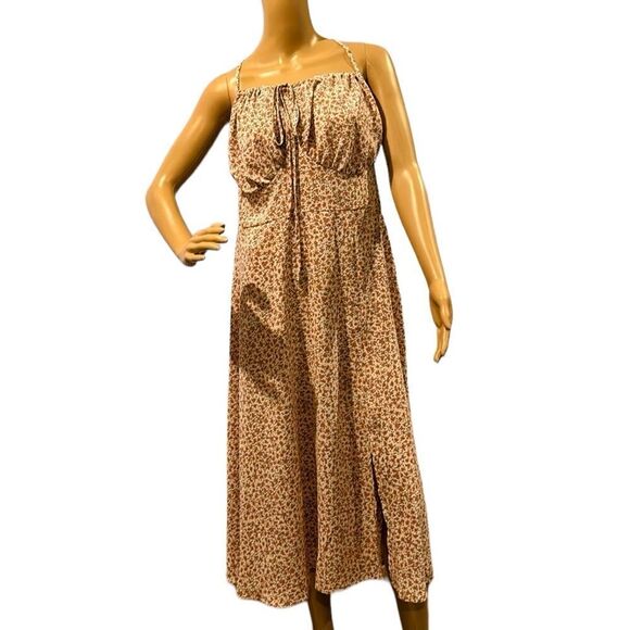 SHEIN Curve Floral Sundress Spaghetti Straps Side Split Adjustable Strap - Picture 2 of 9